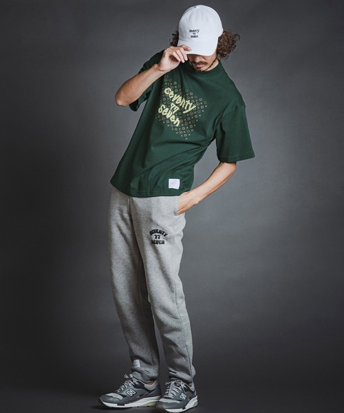 seventy seven（セブンティセブン）の「mt10613- heavy oz  S-S rugged t-shirt (monogram) Tシャツ(7726W260)（Tシャツ/カットソー・メンズ・ホワイト/ブラック/グリーン・S/M/L/XL）」の7枚目の写真