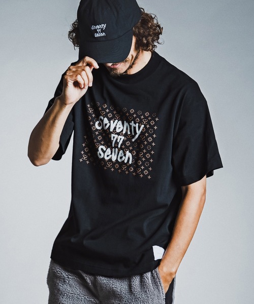 seventy seven（セブンティセブン）の「mt10613- heavy oz  S-S rugged t-shirt (monogram) Tシャツ(7726W260)（Tシャツ/カットソー・メンズ・ホワイト/ブラック/グリーン・S/M/L/XL）」の12枚目の写真