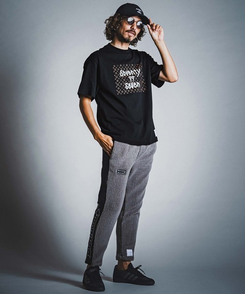 seventy seven（セブンティセブン）の「mt10613- heavy oz  S-S rugged t-shirt (monogram) Tシャツ(7726W260)（Tシャツ/カットソー・メンズ・ホワイト/ブラック/グリーン・S/M/L/XL）」の15枚目の写真