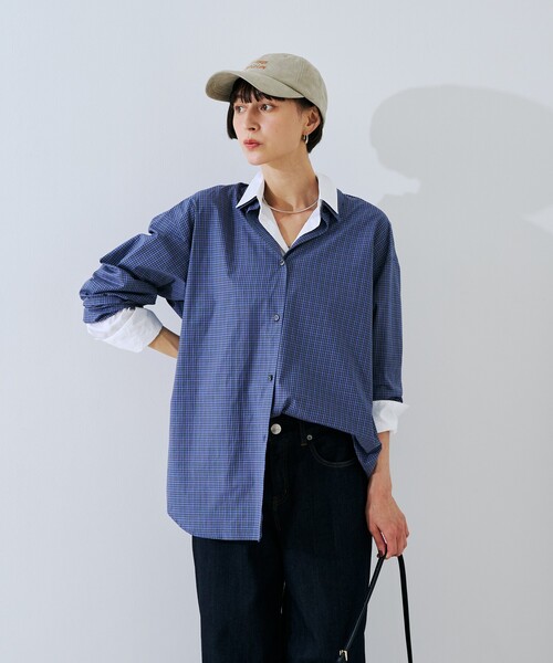Rouge vif（ルージュヴィフ）の「コットンレイヤーデザインシャツ（シャツ/ブラウス・レディース・ブルー系その他/ダークネイビー・フリー）」の7枚目の写真