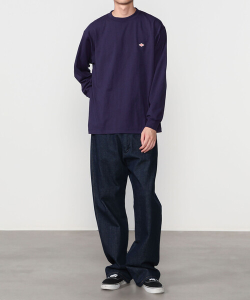 DANTON(ダントン)の「DANTON | クルーネック 長袖Tシャツ SOLID MEN(Tシャツ/カットソー・メンズ・パープル/ダークグリーン・L/S/XL/M)」の8枚目の写真