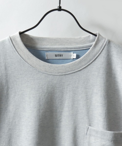 SITRY（シトリー）の「SITRY Double Face Mulch Function Drawcord T-shirt/別注 吸水速乾 抗菌 ダブルフェイス 配色 オーバーサイズ ドローコード ロールアップ 長袖Tシャツ ロンT レディース メンズ（Tシャツ/カットソー・メンズ・グレー/ベージュ/ネイビー/ブラック/アッシュ/チャコール・M/L/XL）」の16枚目の写真