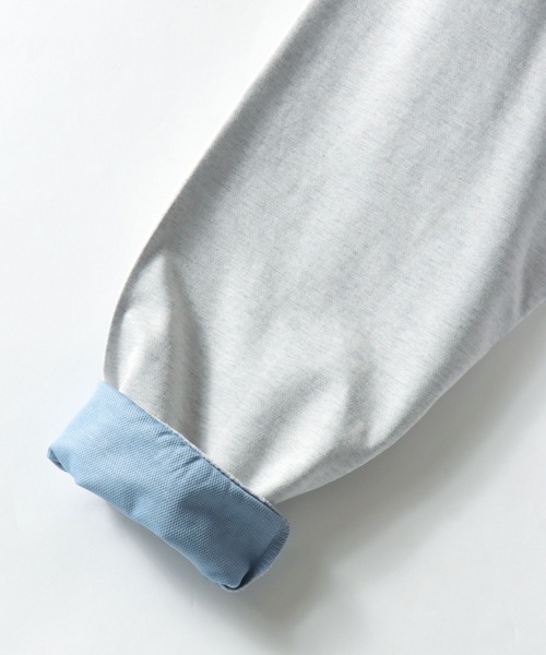 SITRY（シトリー）の「SITRY Double Face Mulch Function Drawcord T-shirt/別注 吸水速乾 抗菌 ダブルフェイス 配色 オーバーサイズ ドローコード ロールアップ 長袖Tシャツ ロンT レディース メンズ（Tシャツ/カットソー・メンズ・グレー/ベージュ/ネイビー/ブラック/アッシュ/チャコール・M/L/XL）」の10枚目の写真