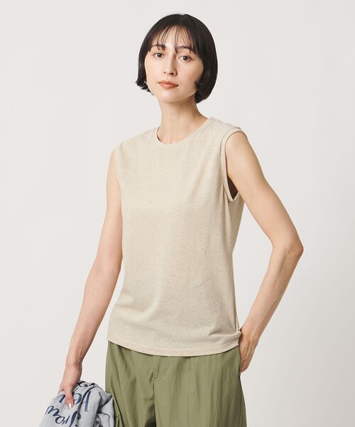 UNITED ARROWS(ユナイテッドアローズ)の「ラメ テンジク ノースリーブ カットソー(Tシャツ/カットソー・レディース・ゴールド/シルバー/ダークグレー・FREE)」の3枚目の写真