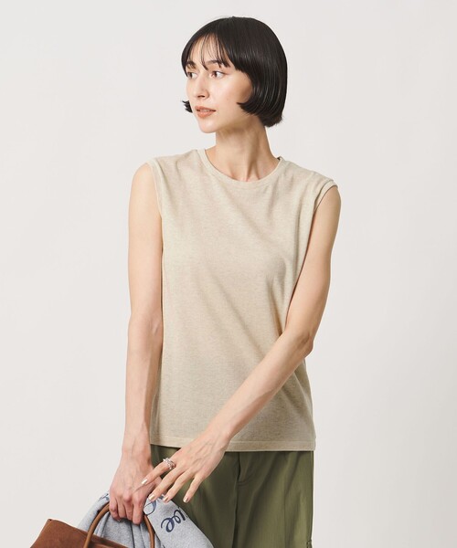 UNITED ARROWS(ユナイテッドアローズ)の「ラメ テンジク ノースリーブ カットソー(Tシャツ/カットソー・レディース・ゴールド/シルバー/ダークグレー・FREE)」の6枚目の写真