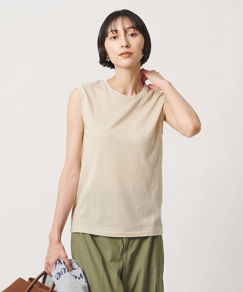 UNITED ARROWS(ユナイテッドアローズ)の「ラメ テンジク ノースリーブ カットソー(Tシャツ/カットソー・レディース・ゴールド/シルバー/ダークグレー・FREE)」の7枚目の写真