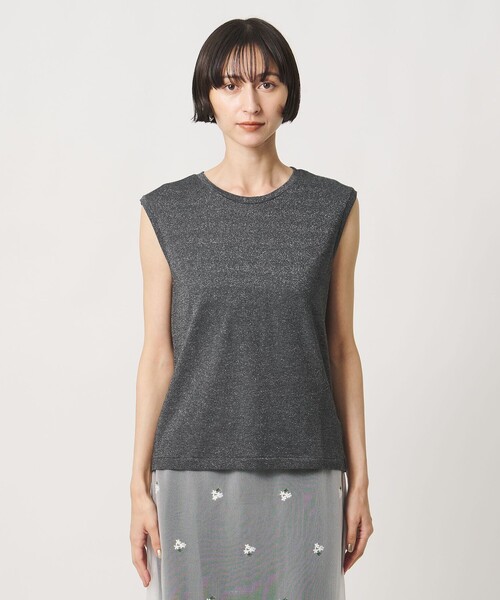 UNITED ARROWS(ユナイテッドアローズ)の「ラメ テンジク ノースリーブ カットソー(Tシャツ/カットソー・レディース・ゴールド/シルバー/ダークグレー・FREE)」の12枚目の写真