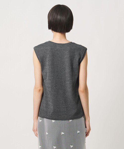 UNITED ARROWS(ユナイテッドアローズ)の「ラメ テンジク ノースリーブ カットソー(Tシャツ/カットソー・レディース・ゴールド/シルバー/ダークグレー・FREE)」の14枚目の写真