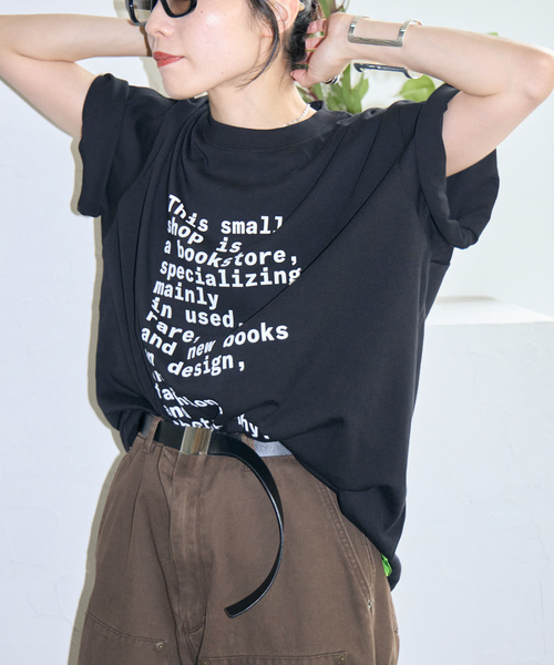 LOOSE JOINTS(ルーズジョインツ)の「LOOSE JOINTS FROTSAMBOOKS S' S/S Tシャツ(Tシャツ/カットソー・レディース・ブラック/ホワイト・MEDIUM)」の1枚目の写真