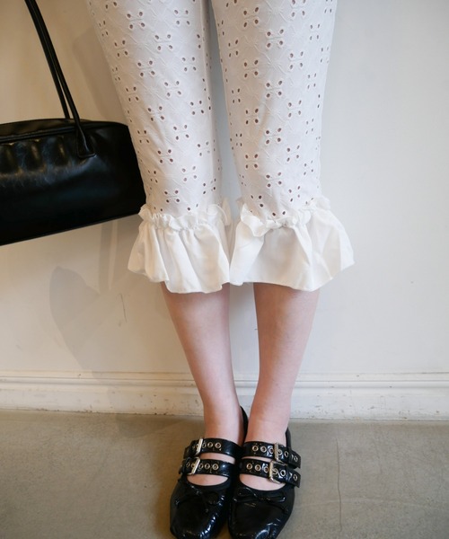 HONEY MI HONEY（ハニーミーハニー）の「HONEY logo cotton lace sabrina pants（その他パンツ・レディース・ホワイト・FREE）」の6枚目の写真