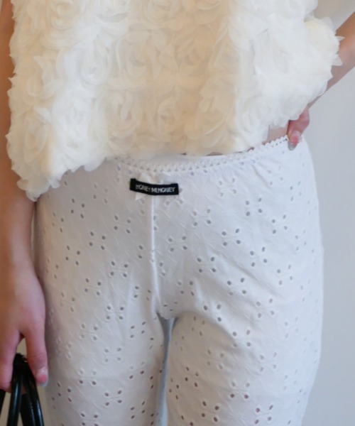 HONEY MI HONEY（ハニーミーハニー）の「HONEY logo cotton lace sabrina pants（その他パンツ・レディース・ホワイト・FREE）」の5枚目の写真