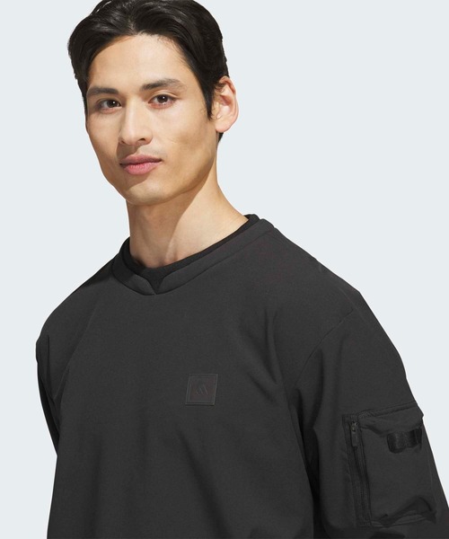 adidas(アディダス)の「クライマウォーム 起毛 クルートップス【adidas Golf/アディダスゴルフ】(ブルゾン・メンズ・ブラック・X-LARGE/SMALL/MEDIUM/LARGE/3XL/XX-LARGE)」の3枚目の写真