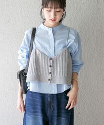 ITEMS URBANRESEARCH | ニットキャミソールレイヤードブラウス(シャツ/ブラウス)