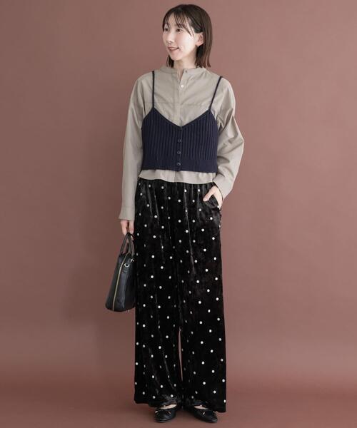 ITEMS URBANRESEARCH(アイテムズ アーバンリサーチ)の「ニットキャミソールレイヤードブラウス(シャツ/ブラウス・レディース・ベージュ/ライトブルー・FREE)」の15枚目の写真