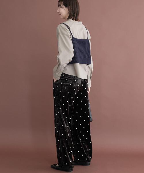 ITEMS URBANRESEARCH(アイテムズ アーバンリサーチ)の「ニットキャミソールレイヤードブラウス(シャツ/ブラウス・レディース・ベージュ/ライトブルー・FREE)」の16枚目の写真
