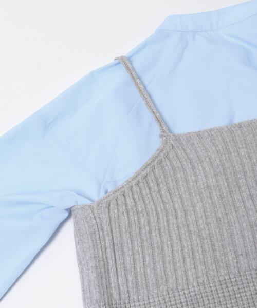 ITEMS URBANRESEARCH(アイテムズ アーバンリサーチ)の「ニットキャミソールレイヤードブラウス(シャツ/ブラウス・レディース・ベージュ/ライトブルー・FREE)」の9枚目の写真
