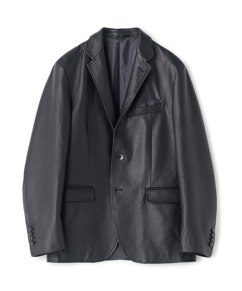 MEN'S BIGI(メンズビギ)の「シープレザー テーラードレザージャケット(テーラードジャケット・メンズ・ブラック/ブラウン・01/02/03/04)」の9枚目の写真