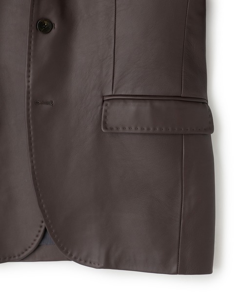 MEN'S BIGI(メンズビギ)の「シープレザー テーラードレザージャケット(テーラードジャケット・メンズ・ブラック/ブラウン・01/02/03/04)」の13枚目の写真