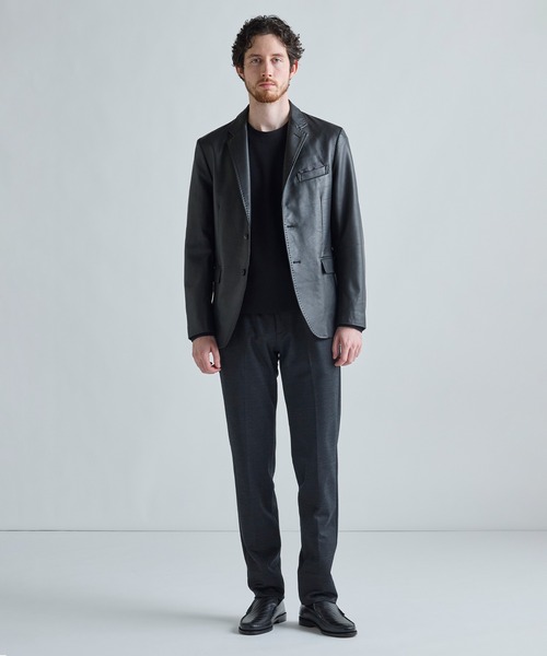 MEN'S BIGI(メンズビギ)の「シープレザー テーラードレザージャケット(テーラードジャケット・メンズ・ブラック/ブラウン・01/02/03/04)」の7枚目の写真