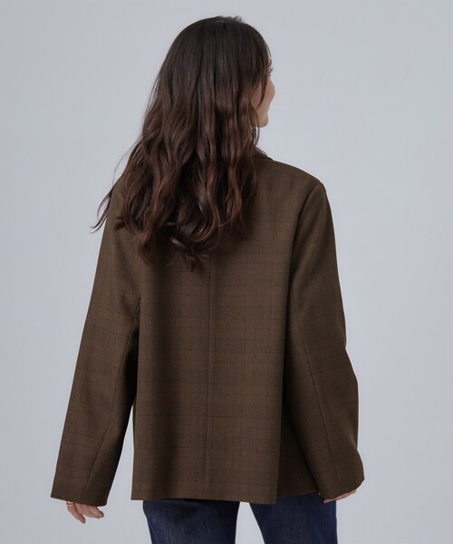 SHOO・LA・RUE(シューラルー)の「【セットアップ可/洗濯後しわになりにくい】ウールフィール ダブルジャケット(テーラードジャケット・レディース・グレー系その他2/ナチュラル/ブラウン系その他2・01/02/03/04)」の13枚目の写真