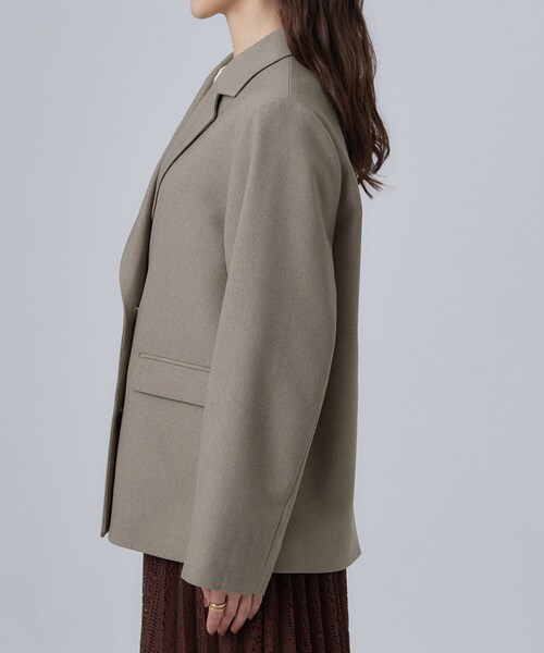 SHOO・LA・RUE(シューラルー)の「【セットアップ可/洗濯後しわになりにくい】ウールフィール ダブルジャケット(テーラードジャケット・レディース・グレー系その他2/ナチュラル/ブラウン系その他2・01/02/03/04)」の18枚目の写真