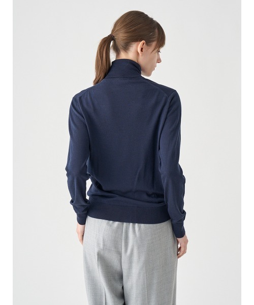 JOHN SMEDLEY(ジョンスメドレー)の「タートルネック長袖ニットプルオーバー(ニット/セーター・レディース・ダークネイビー・S)」の7枚目の写真