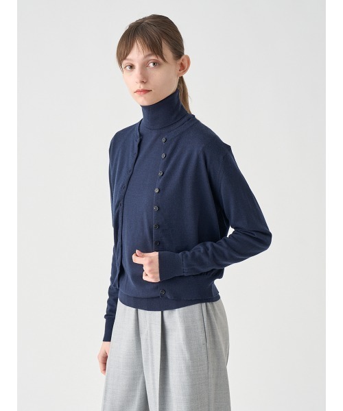 JOHN SMEDLEY(ジョンスメドレー)の「タートルネック長袖ニットプルオーバー(ニット/セーター・レディース・ダークネイビー・S)」の8枚目の写真