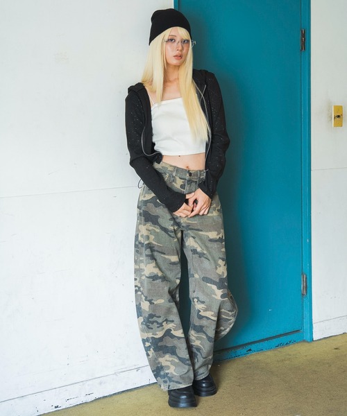 WEGO(ウィゴー)の「WEGO/【26年秋冬新作】ラメリブパーカー(パーカー・レディース・杢グレー/ブラック・FREE)」の19枚目の写真