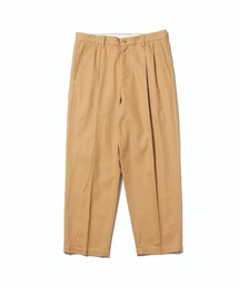 【L'eau bleue】TWILL WIDE TAPERED TUCKED CHINO PANTS