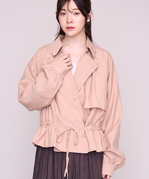 MISCH MASCH(ミッシュマッシュ)の「2026秋冬新作 ペプラムショートトレンチブルゾン(その他アウター・レディース・ブラウン/ベージュ・フリ-)」の15枚目の写真