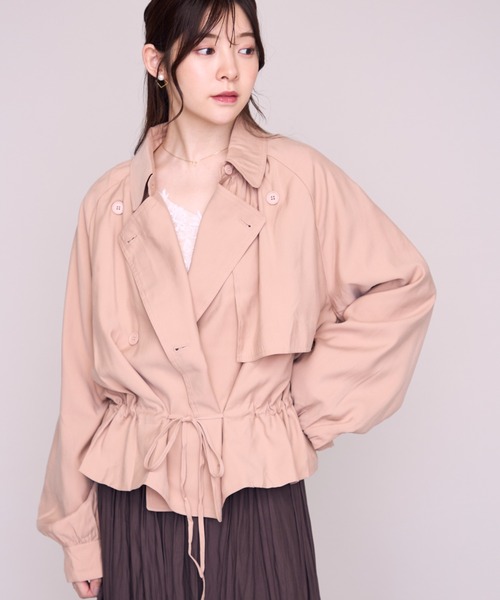 MISCH MASCH(ミッシュマッシュ)の「2026秋冬新作 ペプラムショートトレンチブルゾン(その他アウター・レディース・ブラウン/ベージュ・フリ-)」の22枚目の写真