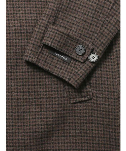 ADHOC(アドホック)の「男女共用セミオーバーバルマカンコート (DK-BROWN) (HBAHC90)(チェスターコート・レディース・その他・FREE/100/95/105)」の4枚目の写真