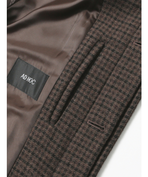 ADHOC(アドホック)の「男女共用セミオーバーバルマカンコート (DK-BROWN) (HBAHC90)(チェスターコート・レディース・その他・FREE/100/95/105)」の5枚目の写真