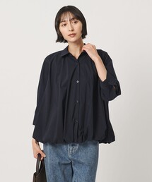 ８分袖 バルーン シャツ