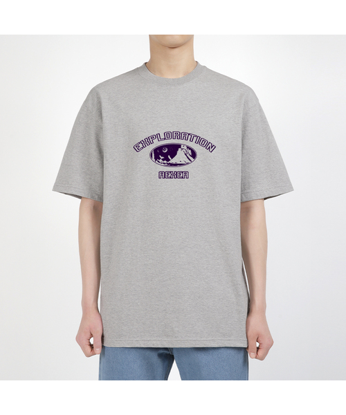 AEXEA(アクシー)の「火星風景 半袖Tシャツ F04BRD_ABX11015(Tシャツ/カットソー・メンズ・ブラック/グレー系その他/ホワイト/ブルー・L/M/S/XL)」の1枚目の写真