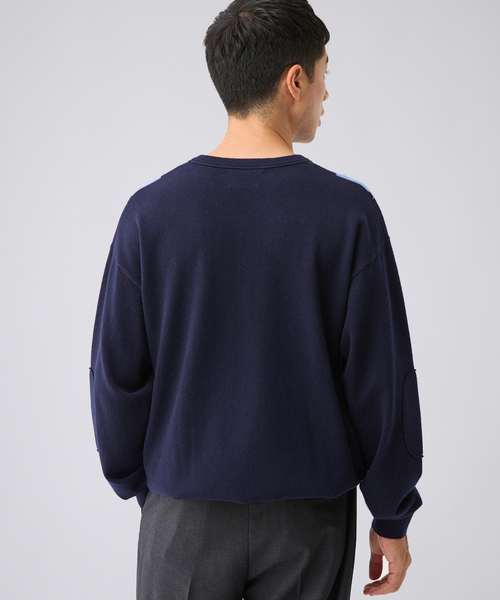 EDIFICE(エディフィス)の「《EDIFICE by PIPPIOLINO》アーガイル Vネック ニット(ニット/セーター・メンズ・ネイビー/ブラウン・MEDIUM/LARGE)」の10枚目の写真