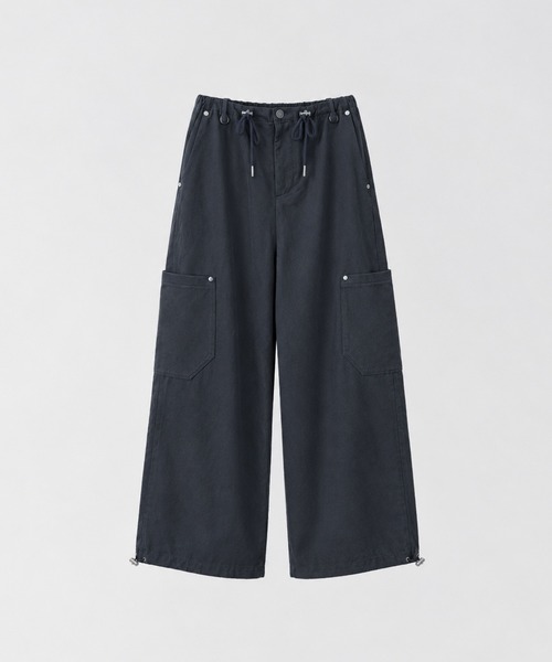 CANAL JEAN(キャナルジーン)の「El mar サイドポケットコットンドロストパンツ(その他パンツ・レディース・ベージュ/ネイビー・ONE SIZE)」の2枚目の写真
