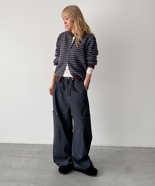 CANAL JEAN(キャナルジーン)の「El mar サイドポケットコットンドロストパンツ(その他パンツ・レディース・ベージュ/ネイビー・ONE SIZE)」の15枚目の写真