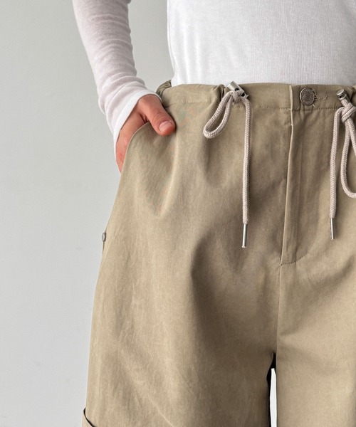 CANAL JEAN(キャナルジーン)の「El mar サイドポケットコットンドロストパンツ(その他パンツ・レディース・ベージュ/ネイビー・ONE SIZE)」の7枚目の写真