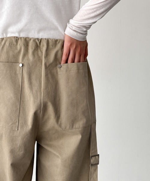 CANAL JEAN(キャナルジーン)の「El mar サイドポケットコットンドロストパンツ(その他パンツ・レディース・ベージュ/ネイビー・ONE SIZE)」の8枚目の写真