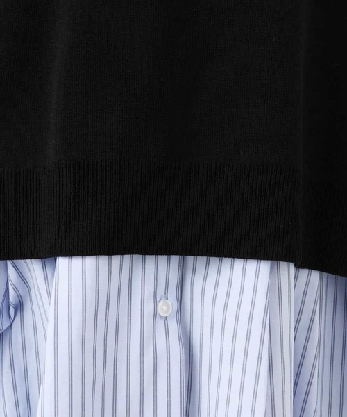 MK MICHEL KLEIN（エムケーミッシェルクラン）の「[洗える]フリルハイネックブラウス×ニットベスト ツインセット（シャツ/ブラウス・レディース・ブラック/ブラウン・38）」の12枚目の写真