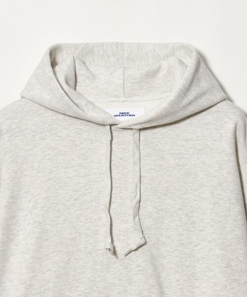 NICE WEATHER（ナイスウェザー）の「＜NICE WEATHER＞NICE ロゴ フーディ（パーカー・メンズ・モカ/パープル/ライトグレー・S/XS/XL/L/M）」の7枚目の写真