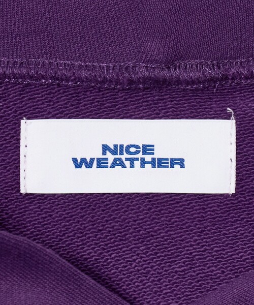 NICE WEATHER（ナイスウェザー）の「＜NICE WEATHER＞NICE ロゴ フーディ（パーカー・メンズ・モカ/パープル/ライトグレー・S/XS/XL/L/M）」の12枚目の写真