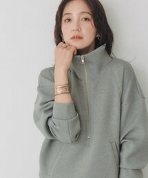 ハーフZIPワイドプルオーバー