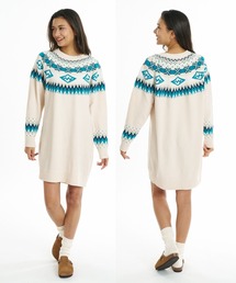 BILLABONG ウィメンズ FAIR ISLE SWEATER ONEPIECE ワンピース 【2026年秋冬モデル】/ビラボンジャガードニットワンピ