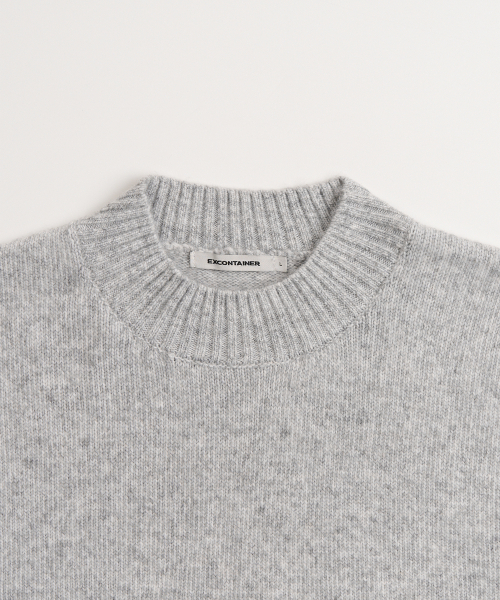 EXCONTAINER(エックスコンテナ)の「モックネッククロップドニット (MELANGE GREY)(ニット/セーター・メンズ・その他・MEDIUM/LARGE/X-LARGE)」の3枚目の写真