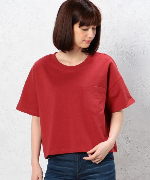 green label relaxing（グリーンレーベルリラクシング）の「CF へヴィウェイト SSL Tシャツ◆（Tシャツ/カットソー・レディース・オフホワイト/ホワイト×ネイビー/グレー/モカ/レッド/その他2・FREE）」の5枚目の写真