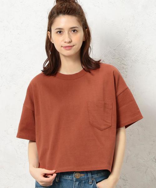 green label relaxing（グリーンレーベルリラクシング）の「CF へヴィウェイト SSL Tシャツ◆（Tシャツ/カットソー・レディース・オフホワイト/ホワイト×ネイビー/グレー/モカ/レッド/その他2・FREE）」の4枚目の写真