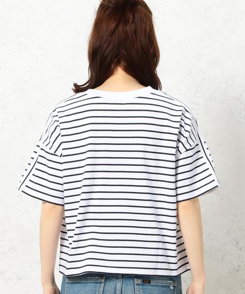 green label relaxing（グリーンレーベルリラクシング）の「CF へヴィウェイト SSL Tシャツ◆（Tシャツ/カットソー・レディース・オフホワイト/ホワイト×ネイビー/グレー/モカ/レッド/その他2・FREE）」の8枚目の写真