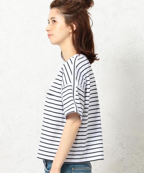 green label relaxing（グリーンレーベルリラクシング）の「CF へヴィウェイト SSL Tシャツ◆（Tシャツ/カットソー・レディース・オフホワイト/ホワイト×ネイビー/グレー/モカ/レッド/その他2・FREE）」の21枚目の写真